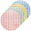 Ecology Ripe Set of 4 Placemats 34 x 26.5cm Gingham Round
