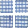 Ecology Ripe Set of 4 Coasters 10 x 10cm Blue Gingham -Outlet Ecology Store EC1436 1024x1024