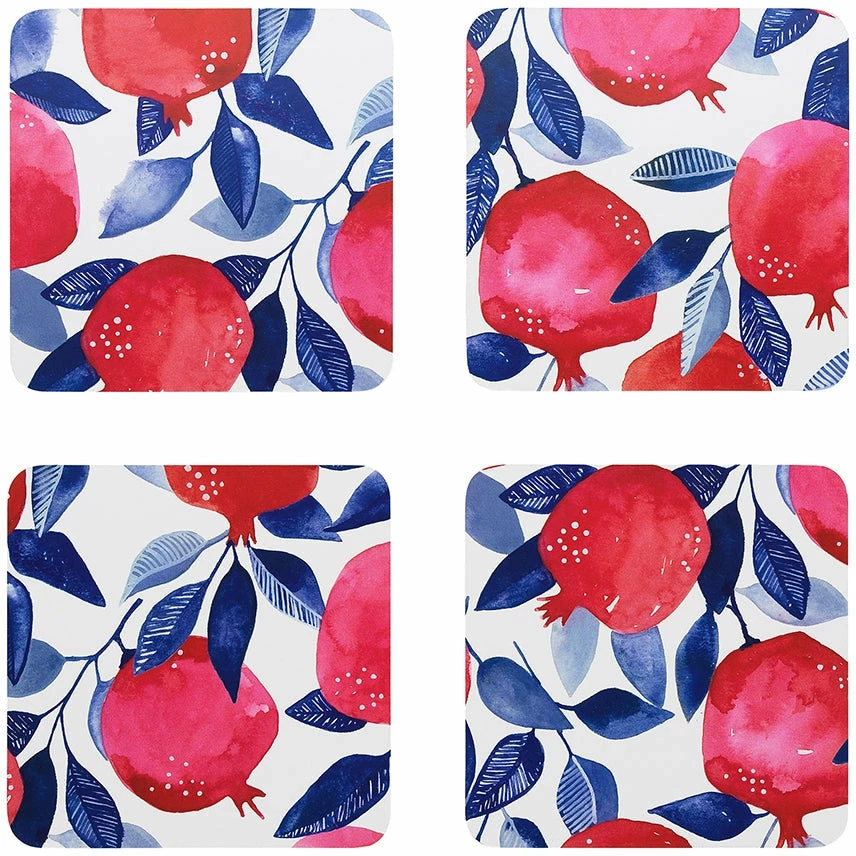 Ecology Punch Set of 4 Coasters 10 x 10cm Pomegranate 3 Ecology Punch Set of 4 Coasters 10 x 10cm Pomegranate
